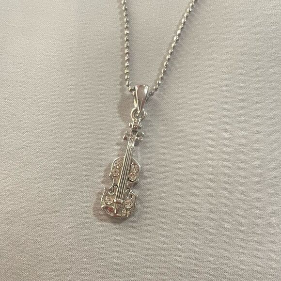 Musical Silver Tone Necklaces - Picture 3 of 5